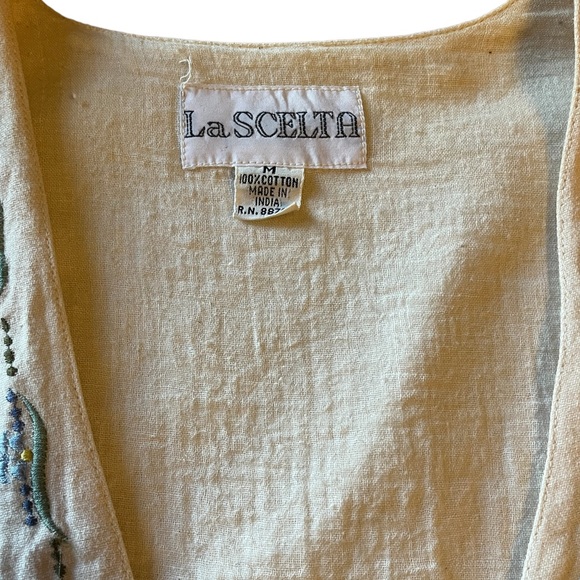 La Scelta Cotton Embroidered Vest - Picture 4 of 6